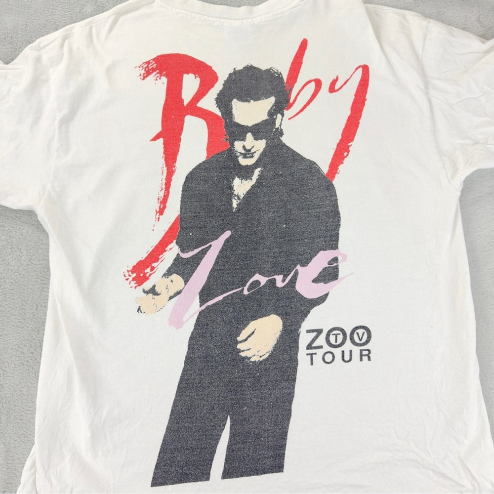 VTG U2 Men Sz XL 1990s Achtung Baby Zoo Every Artist is a Cannibal Single Stitch - Picture 11 of 12